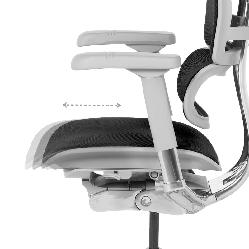 Ергономичен офис стол Ergohuman Elite 2 дамаска черен-сива рамка